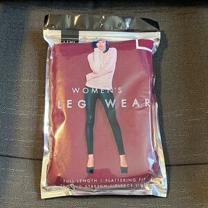 L|XL Maroon Women's Fleece Lined Leg Wear